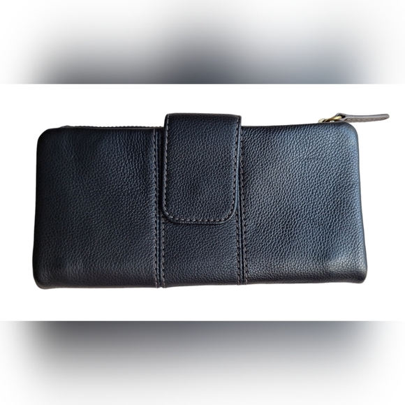 NWOT Fossil leather wallet black - Picture 3 of 8